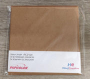 Papicolor Kraft 5 (14cmx14xm) Enveloppen + 5 (13.2cmx13.2cm) Kaarten