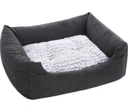 Sefaras Deluxe Hondenmand - Afneembare kussen - 60 x 50 cm - M - Zwart