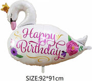Folieballon GROTE Zwaan Happy Birthday (31198)