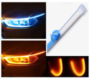 DRL LED Strip - Auto dagrijverlichting met richtingaanwijzer -- 60cm -- ice Blue -- Koplamp Led Strip