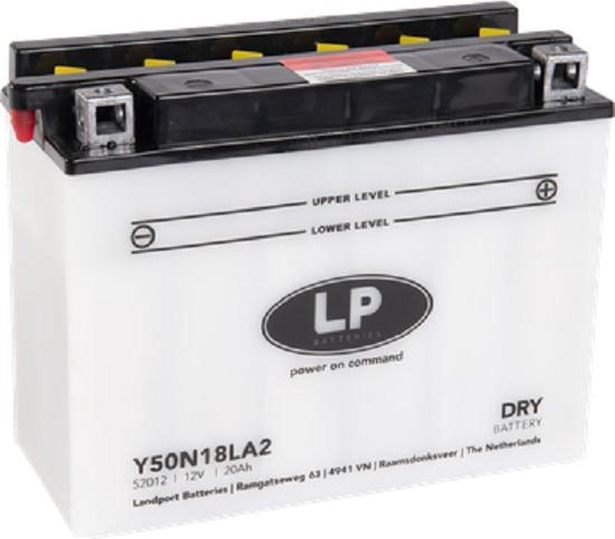 Landport Dry Motor & Scooter accu Y50N18LA2 | 12V / 20AH / 260CCA |