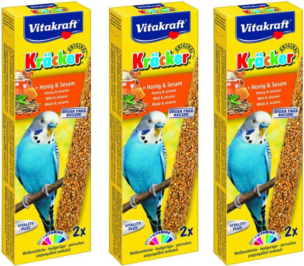 Lekkere Snack voor Parkiet Honing & Sesam Per 3 stuks