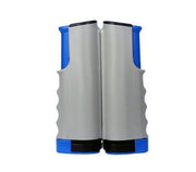 WiseGoods - Uitschuifbaar Tafeltennis Net - Draagbaar Pingpong Net - Oprolbaar - Pingpong Netje - Vakantie - 190CM - Grijs/Blauw