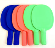 Set 6 stuks Pingpong Batje Kunststof 6 x|Tafeltennisbat Onbreekbaar | School Tafeltennisbat| Kunststof bat | Mix kleuren
