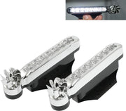 2 STUKS 8 witte LED-lampen Wind aangedreven decoratieve autolichten