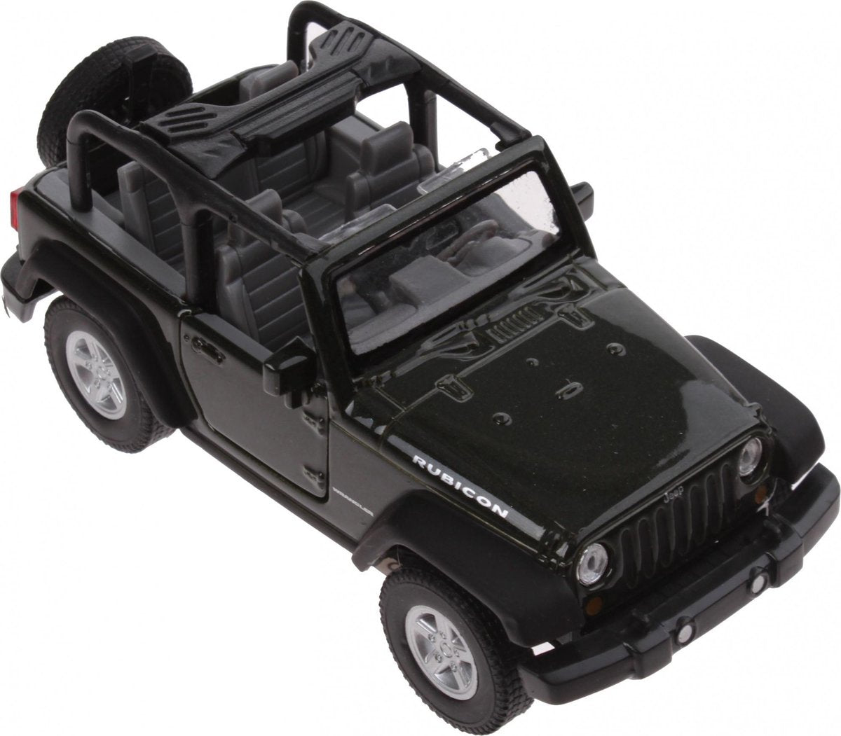 Welly Schaalmodel Jeep Wrangler Rubicon Cabrio 1:34 Groen 11 Cm