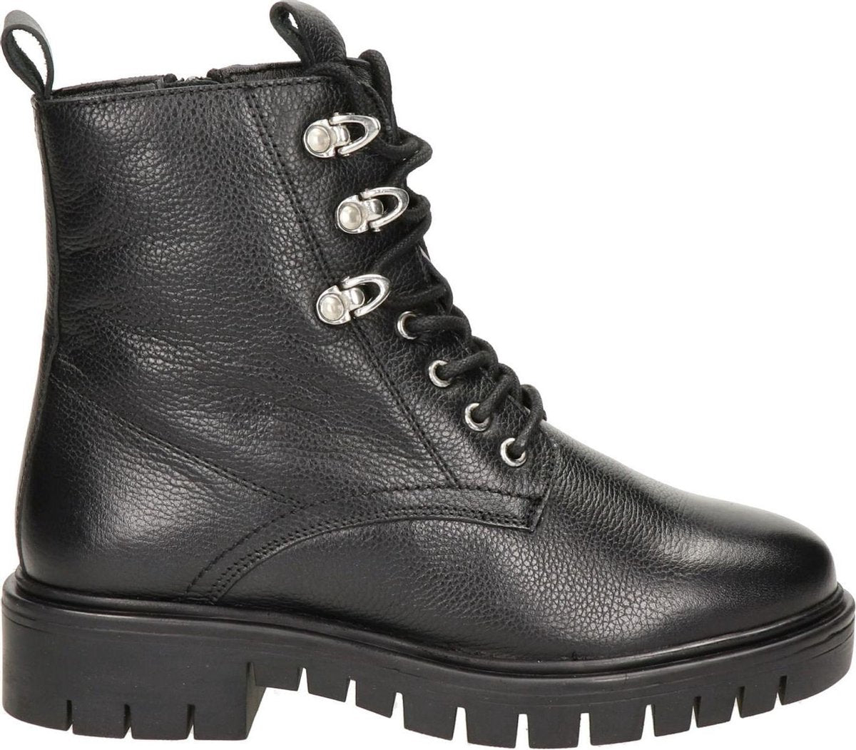 JJ Footwear Clipped dames veterboot - Zwart - Maat 38