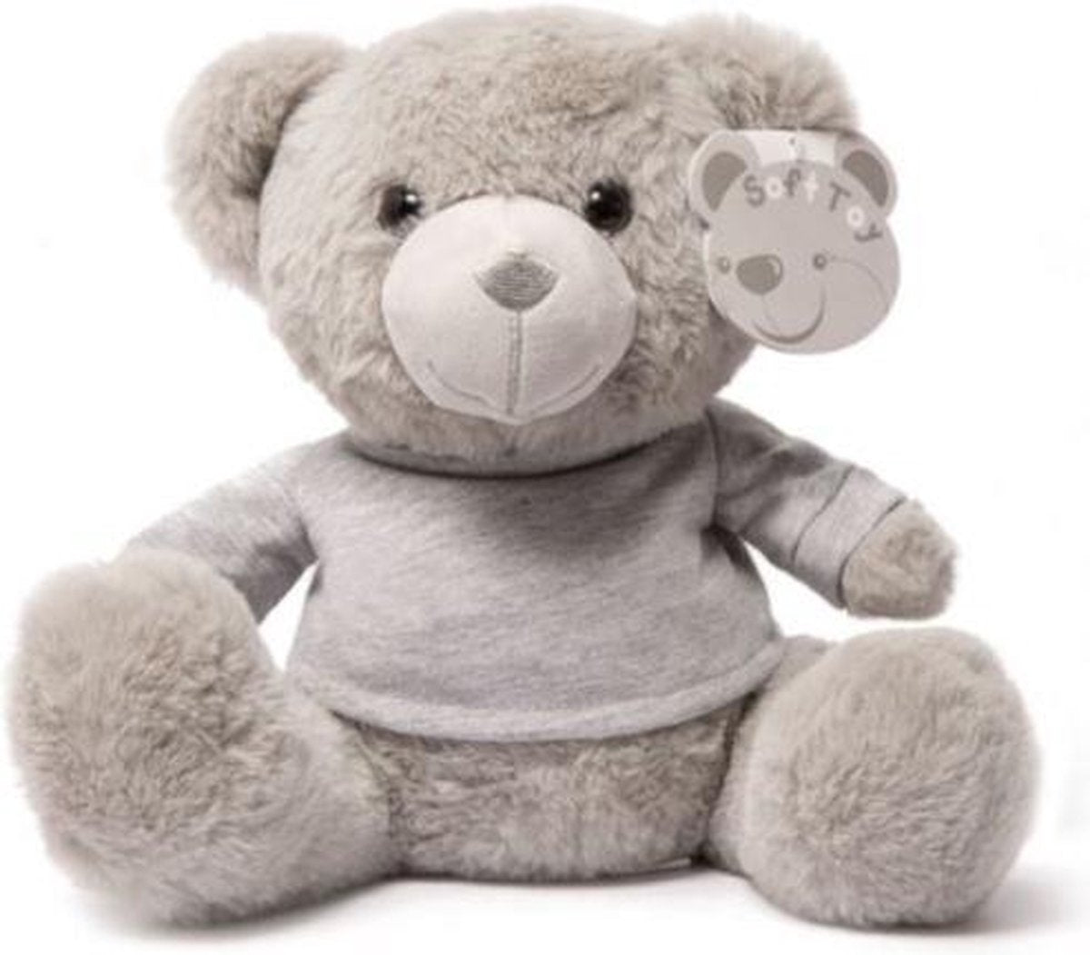 Soft Touch Knuffelbeer Met Shirt Junior 25 Cm Polyester Grijs