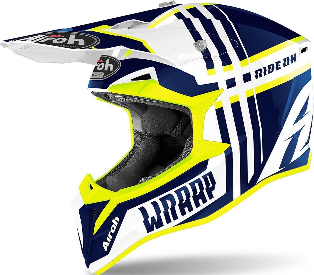Airoh Wraap Broken Blue Gloss Full Face Helmet M