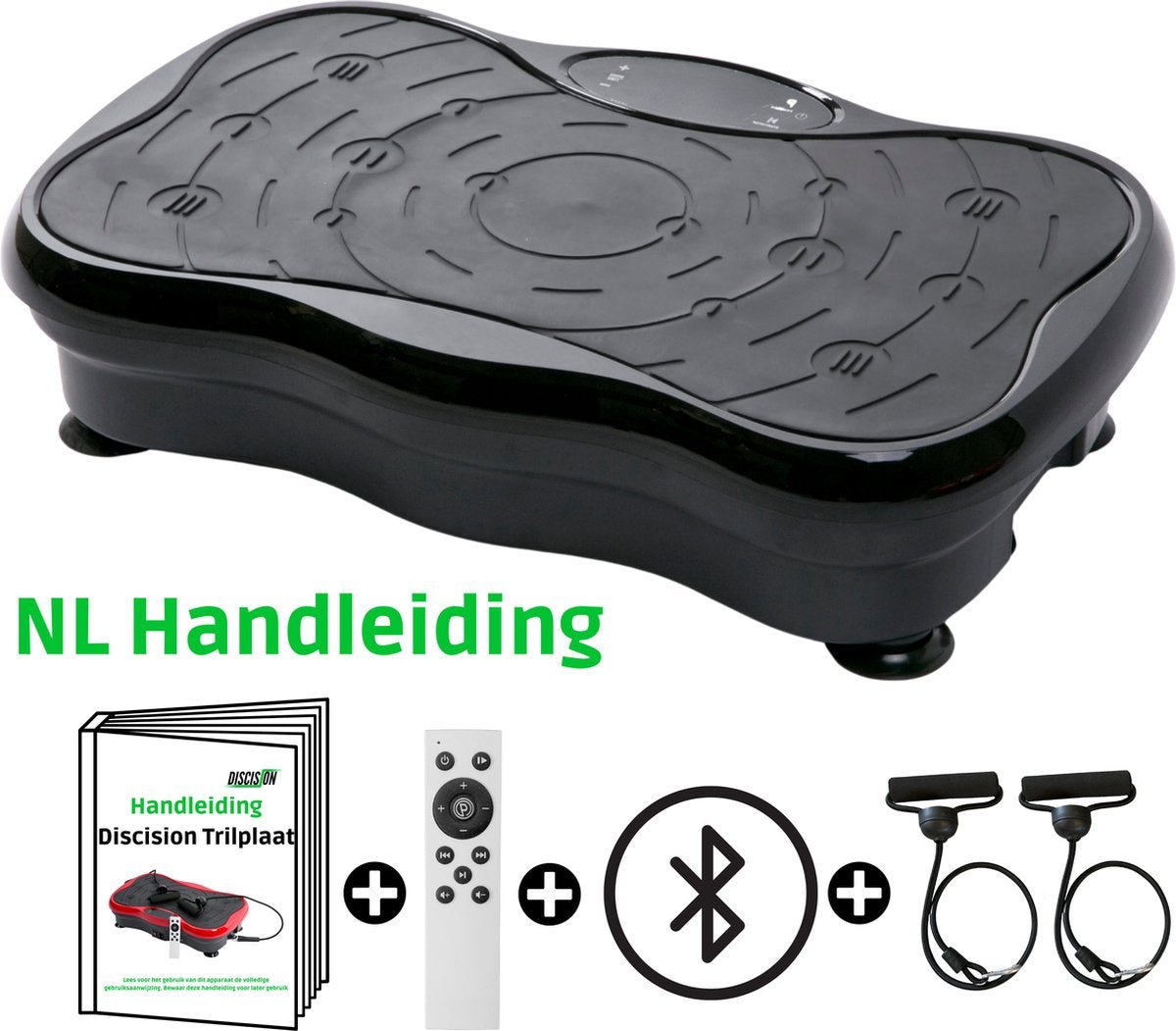 Discision Trilplaat Fitness - NL Handleiding - Weerstandbanden - Bluetooth - Zwart