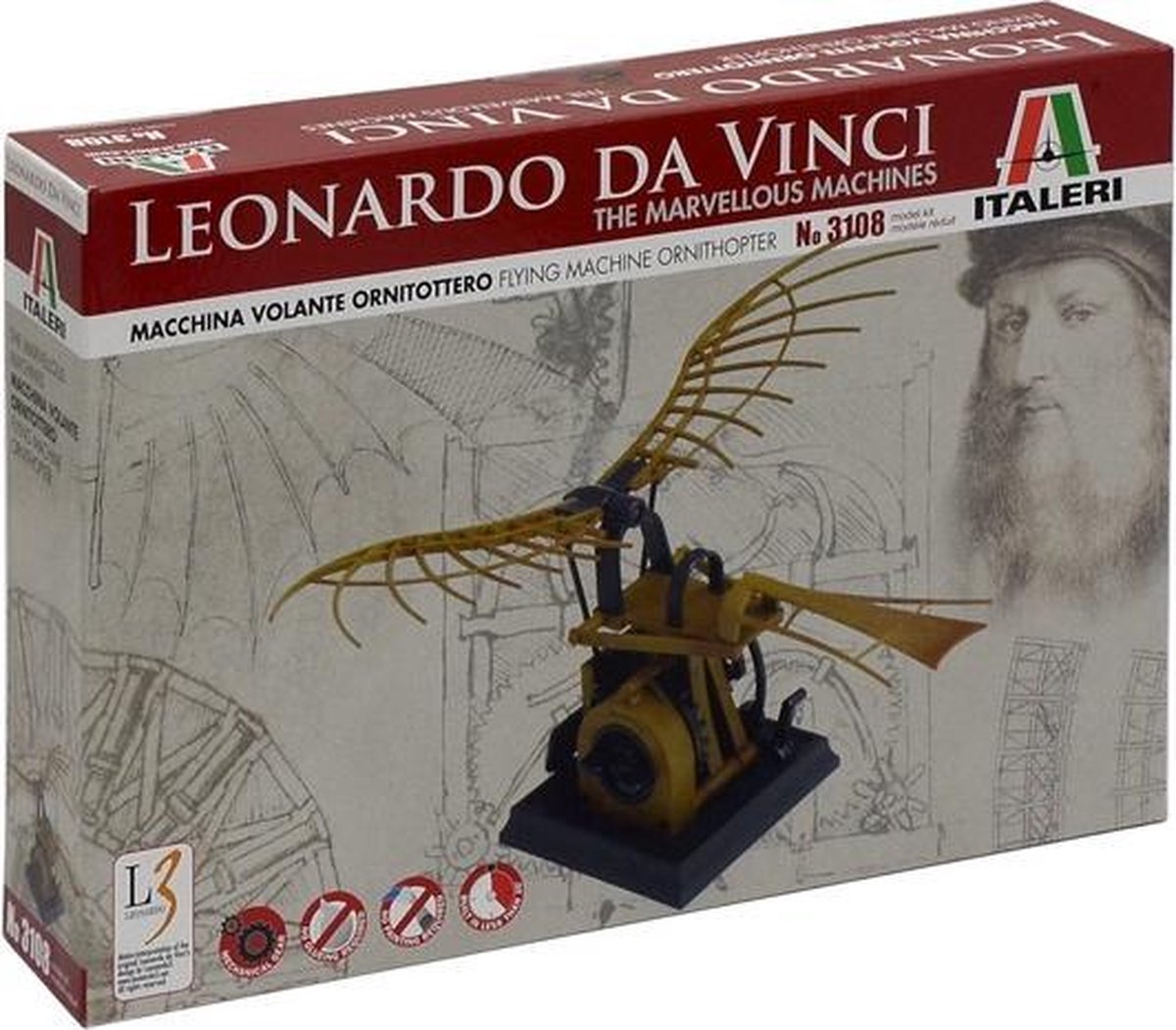 Italeri - Flying Machine (Ornithopter) Da Vinci (Ita3108s)