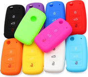 Autosleutel cover - Fel Groen - Autosleutel hoesje - Beschermhoesje autosleutel - Autosleutel behuizing - Volkswagen - VW - Seat - Skoda - Autosleutelhanger - Autosleutel - Autosleutel beschermhoes - Autosleutel case - Sleutelhanger