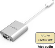 Orico USB-C naar VGA adapter  Full HD - Aluminium - Zilver