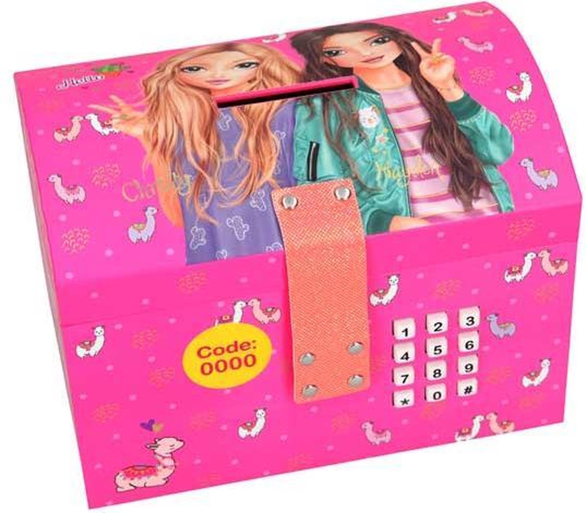 Top Model - Safety Box With Lock And Music Alpaca - Pink (0410291)