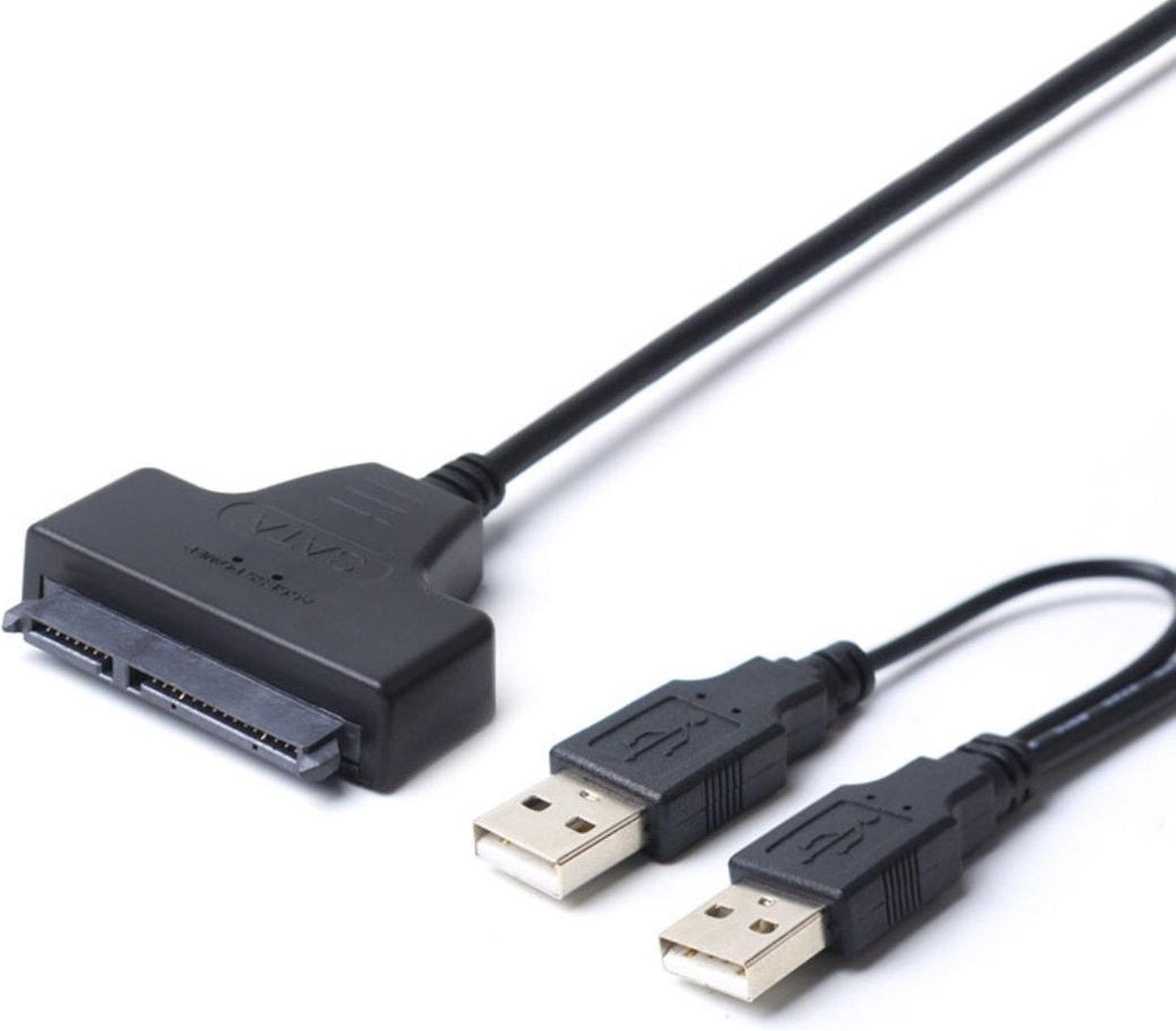Dubbele USB 2.0 naar SATA harde schijf adapterkabel voor 2