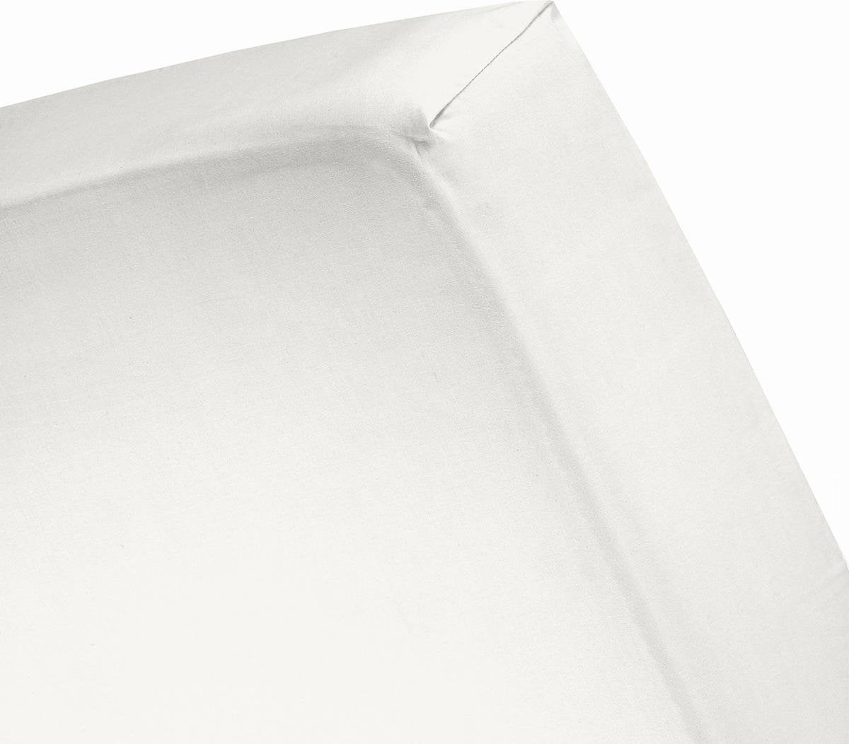 Damai - Hoeslaken (tot 15 cm) - Katoen - 60 x 120 cm - Wool white