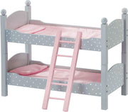 Grijs poppenstapelbed Olivia's World TD-0095AG