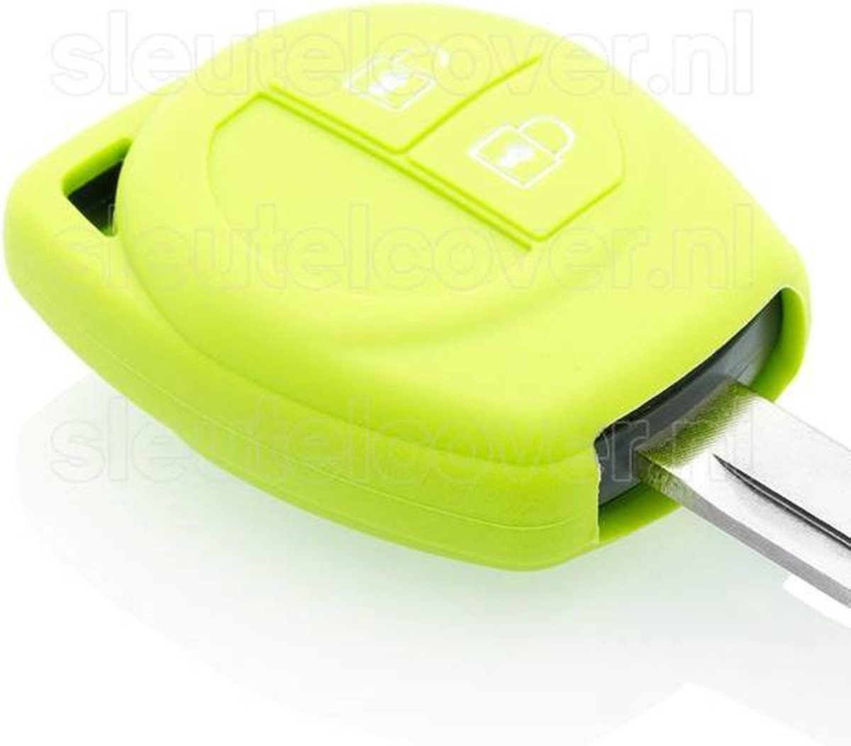 Nissan SleutelCover - Lime groen / Silicone sleutelhoesje / beschermhoesje autosleutel