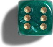 Philos parelmoer groene dobbelstenen 12mm