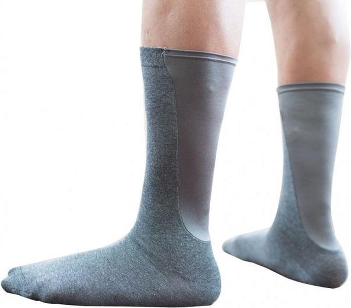 Unisex - kuithoogte - effen - donkergrijs 41 - 43 - Xpandasox