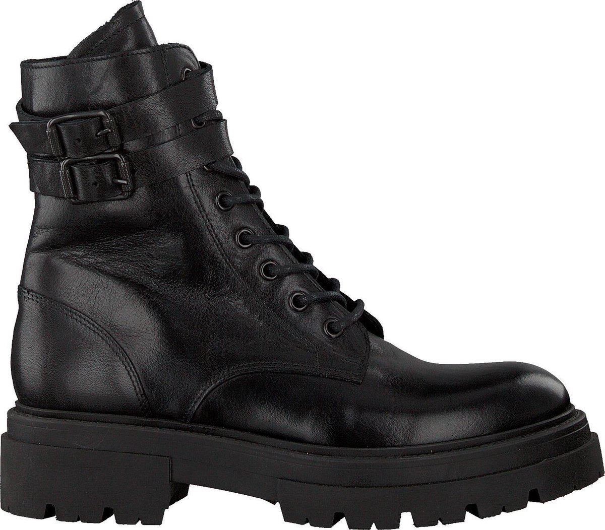 Notre-V 01-310 Veterboots - Laarzen Met Veters - Dames - Zwart - Maat 40
