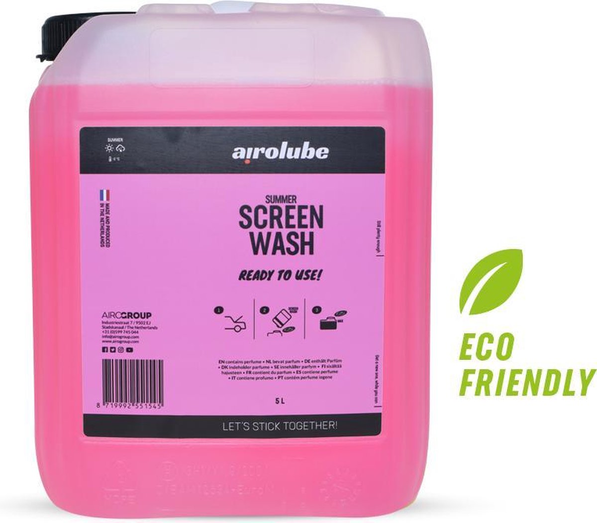 Screenwash summer / Ruitenwisservloeistof zomer 10 Liter