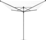 Brabantia Lift-O-Matic Droogmolen met Grondanker en Beschermhoes - 60 m - Metallic Grey