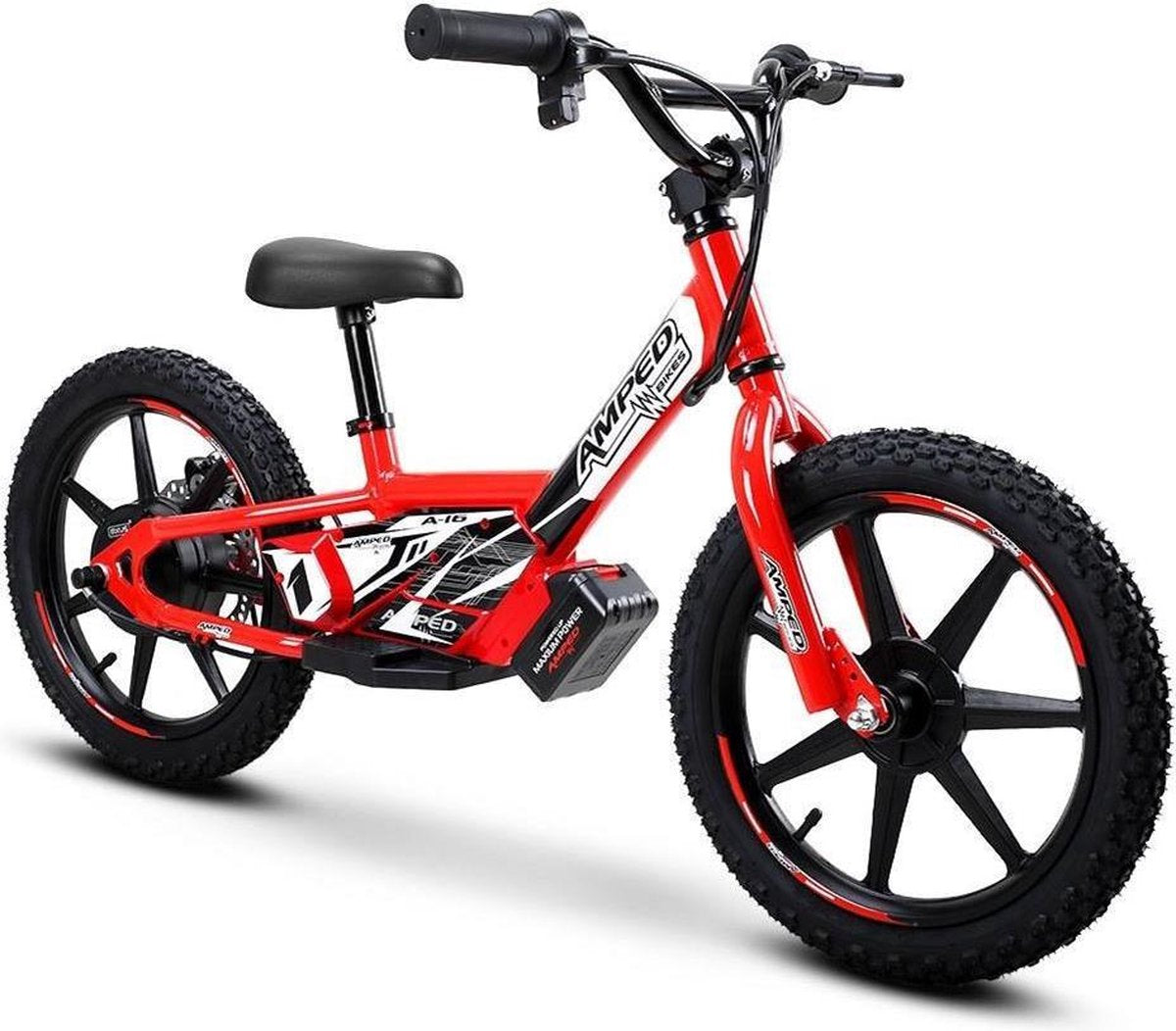 Amped A16 Elektrische Kinderfiets Loopfiets Rood 16"