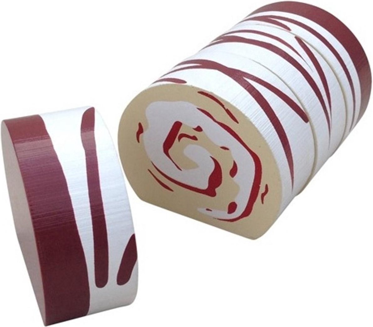 Mamamemo Rol Marsepein Hout 14 Cm Bruin/wit