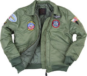 Fostex kinder CWU bomber jack groen