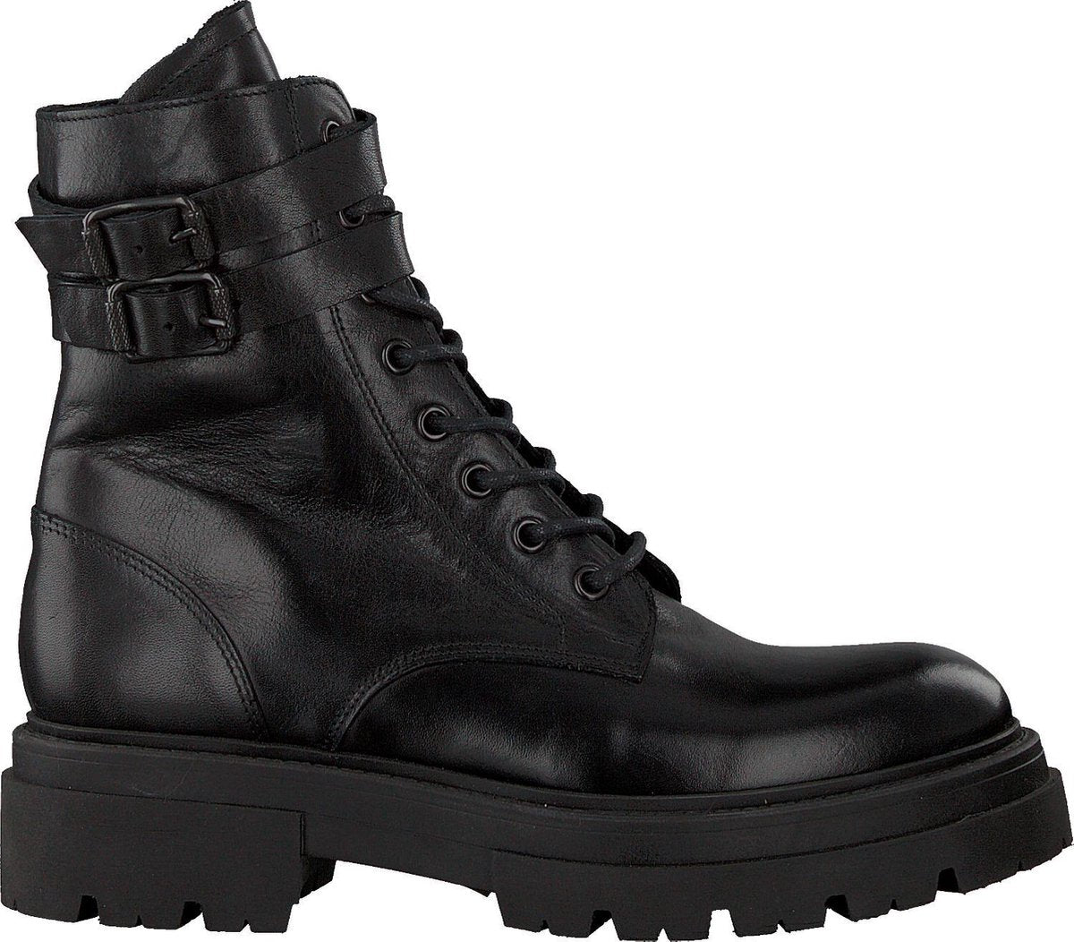 Notre-V 01-310 Veterboots - Laarzen Met Veters - Dames - Zwart - Maat 41