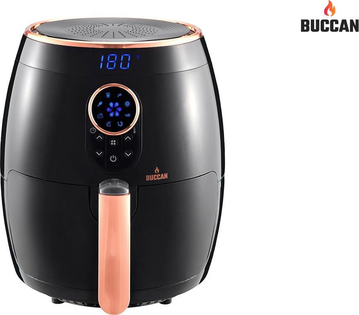 Buccan - Heteluchtfriteuse - 3.2 Liter - zwart met roségoud