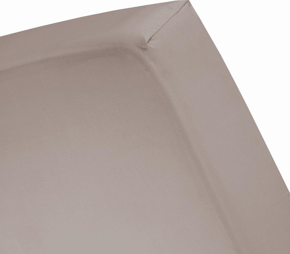 Damai - Hoeslaken (tot 15 cm) - Katoen - 70 x 150 cm - Taupe