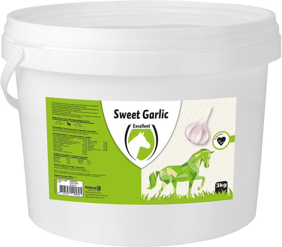 Excellent Sweet Garlic Blocks - 3kg - Paardensnoepjes