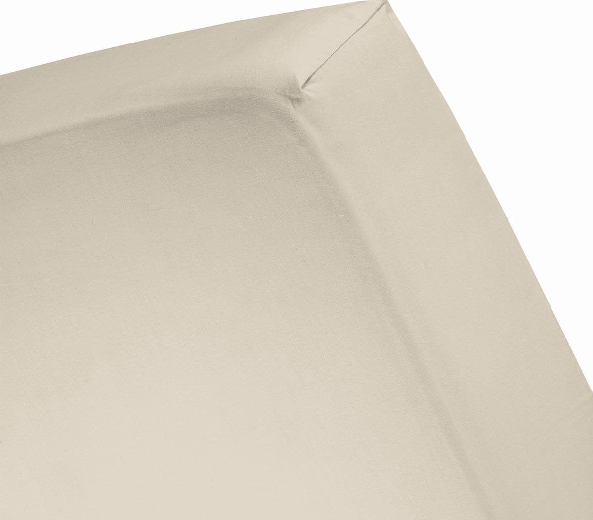Damai - Hoeslaken (tot 15 cm) - Katoen - 60 x 120 cm - Silver sand