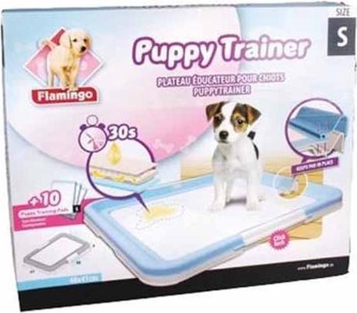 Puppy Trainer Plateau + 10 pads - Grijs - 47.5 x 34.5 x 4.5 cm