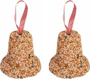 5x Vogelvoer hangers klok 10 cm - Vogelzaad - Tuinartikelen - Tuindecoratie