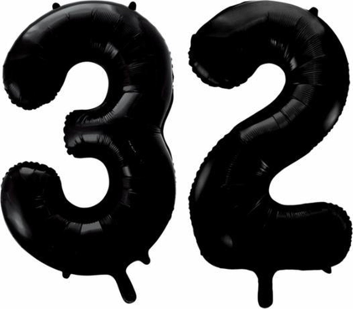 Folieballon 32 jaar zwart 41cm