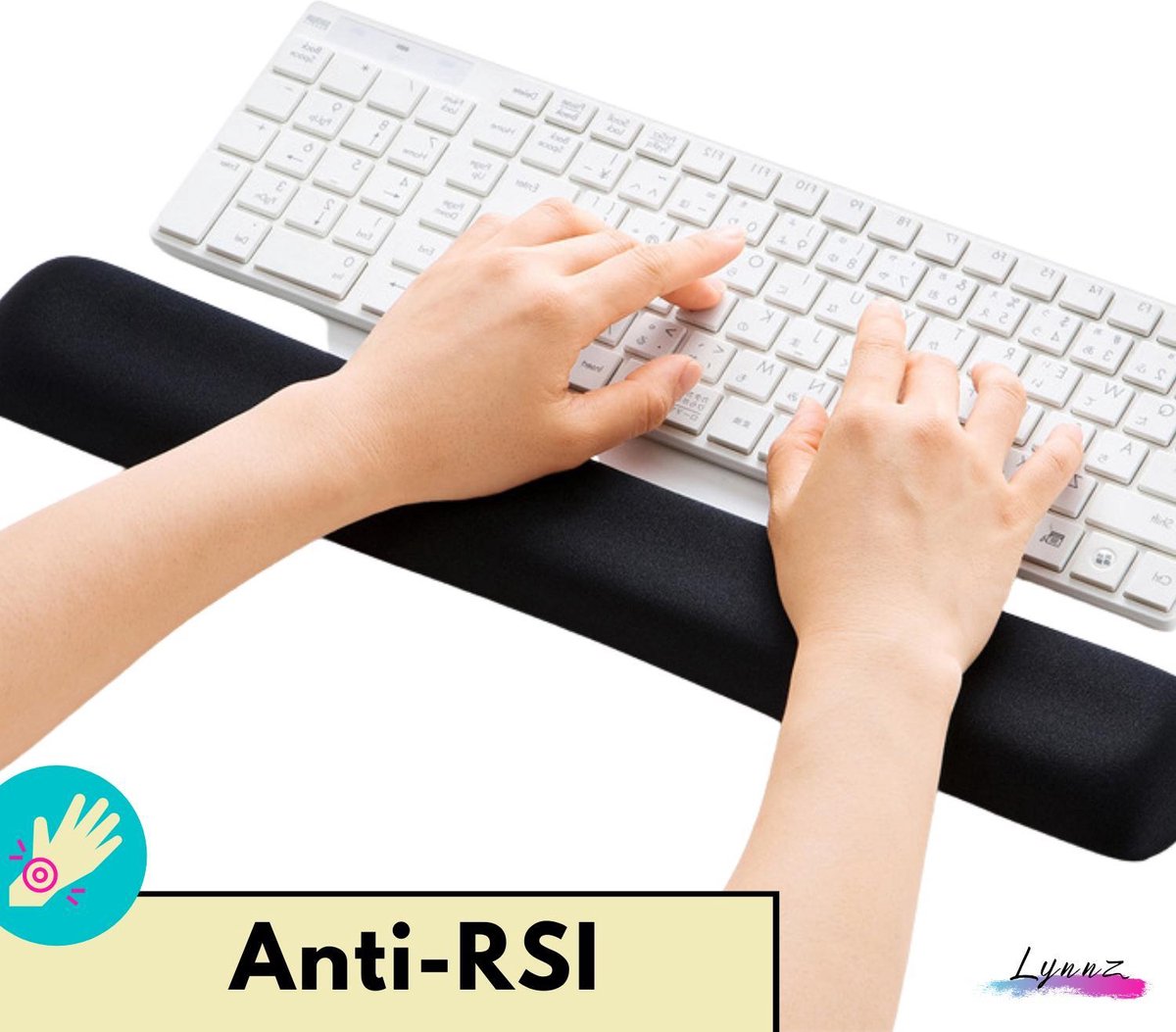 Lynnz® Ergonomische polssteun toetsenbord | anti rsi - gel - pols steun - polsbeschermers - wrist rest - computer - laptop - ergonomisch
