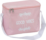 J-Line Koeltas Good Vibes Polyester Lichtroze Small Set van 2 stuks