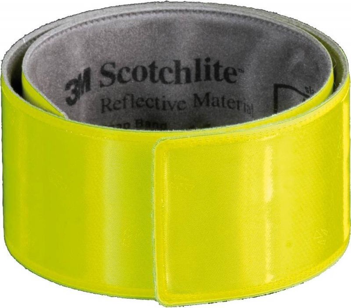 Reflectie ww arm/beenband snap wrap 340x30 geel