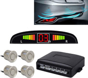 Auto zoemer achteruit back-up radarsysteem - Premium kwaliteit 4 parkeersensoren Auto achteruit back-up radarsysteem met LCD-display