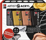 Artist acryl set métallic 4 x 75 ml