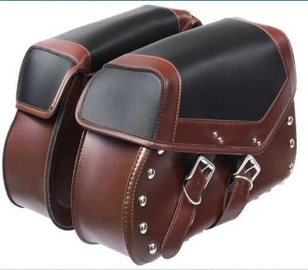 Motor 2 zadeltassen 44 cm * 15 cm * 27 cm zwart bruin