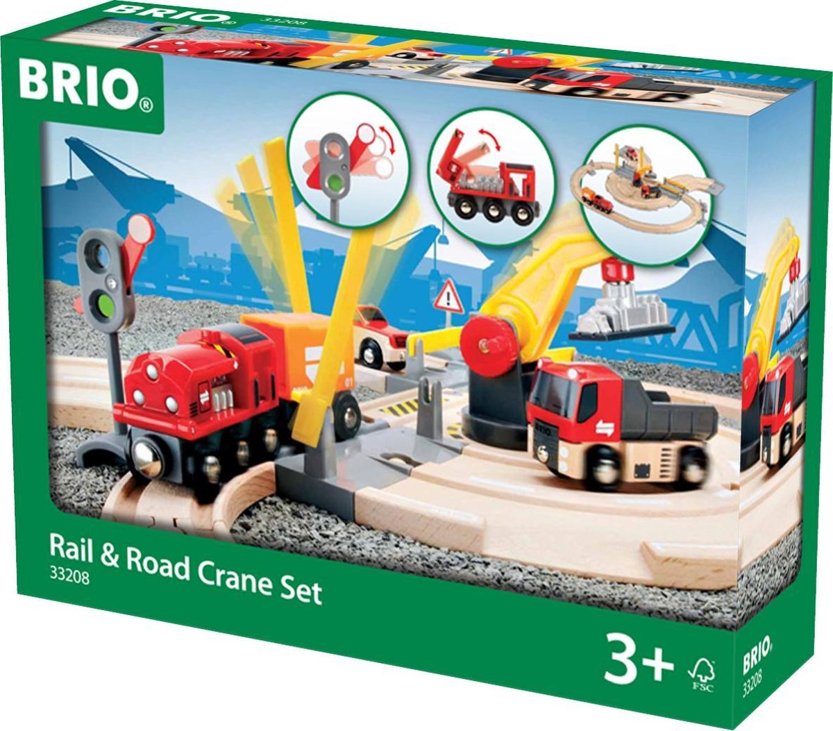 BRIO Treinset weg en takelkraan - 33208