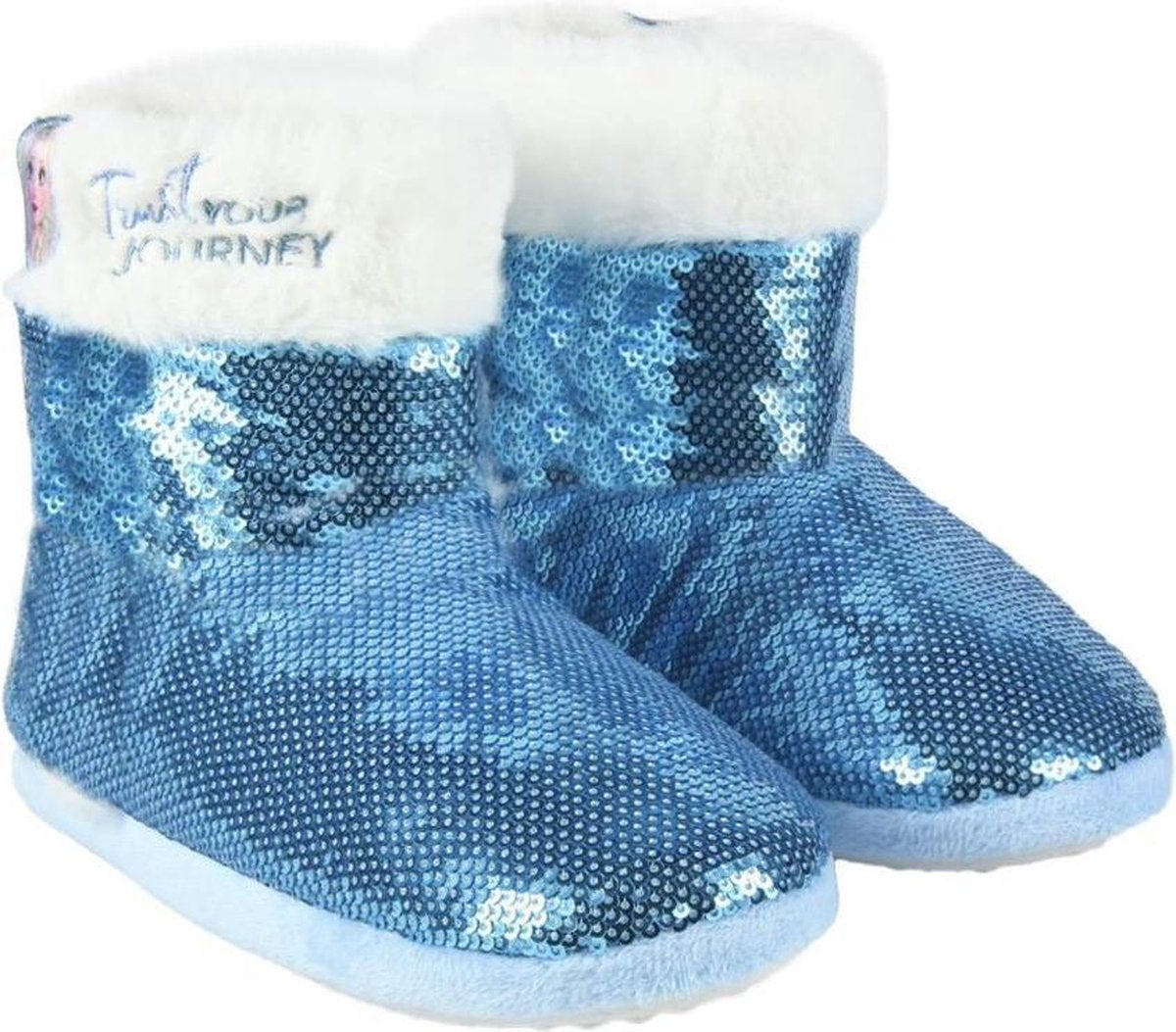 Disney Frozen 2 Elsa sloffen kinderen hoog pantoffel boots blauw maat 32/33 bij jurk