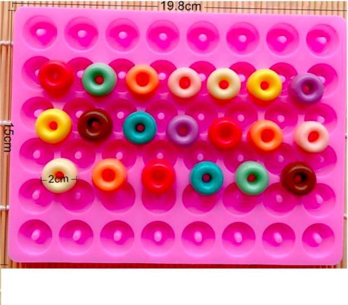 ProductGoods - Siliconen Donutvorm - Donut Bakvorm - Anti Kleeflaag - 48 Mini Donuts - Zelf Eigen Donuts Maken - Donut