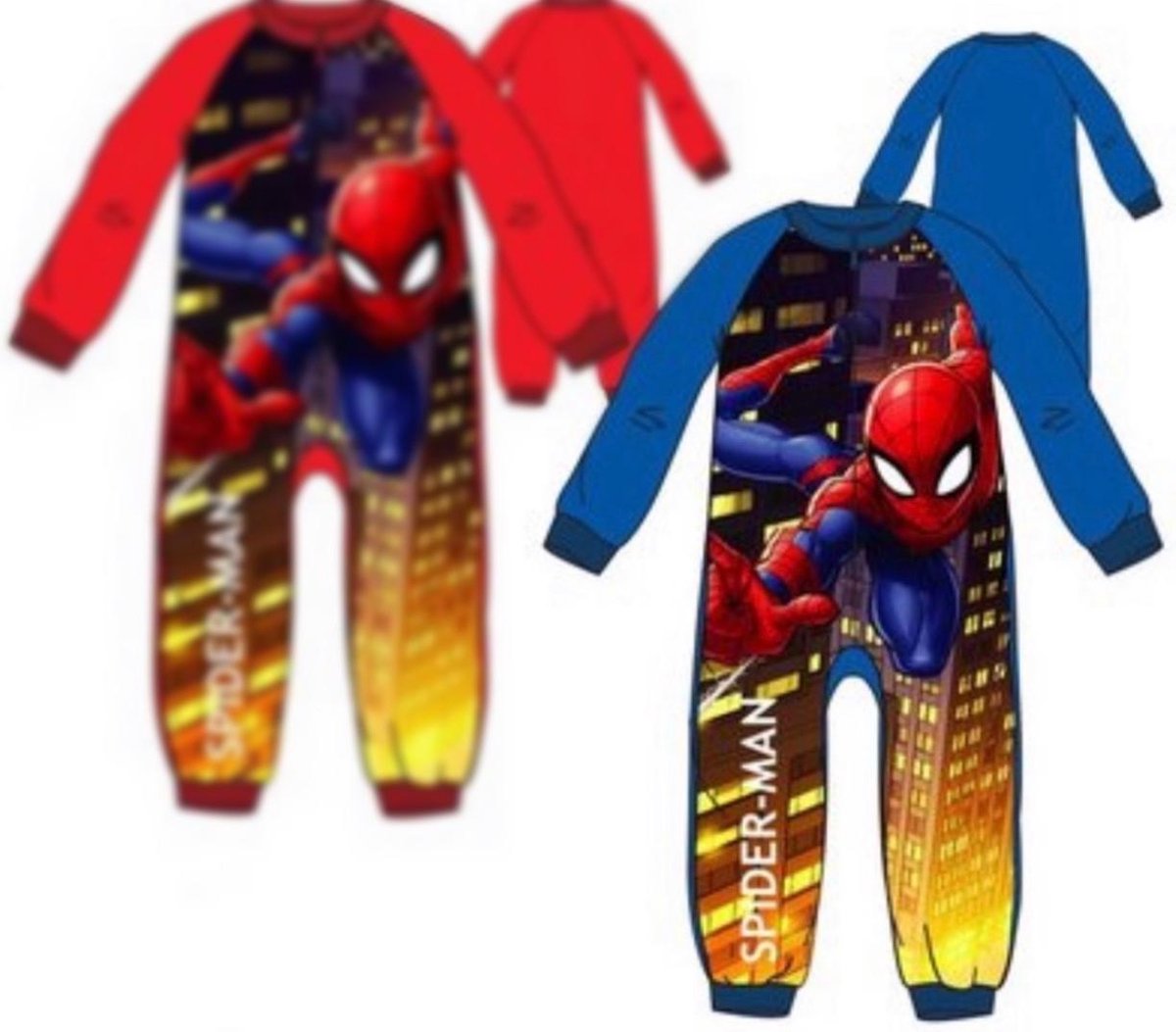 Spiderman Marvel Onesie - blauw - Maat: 98 cm / 3 jaar