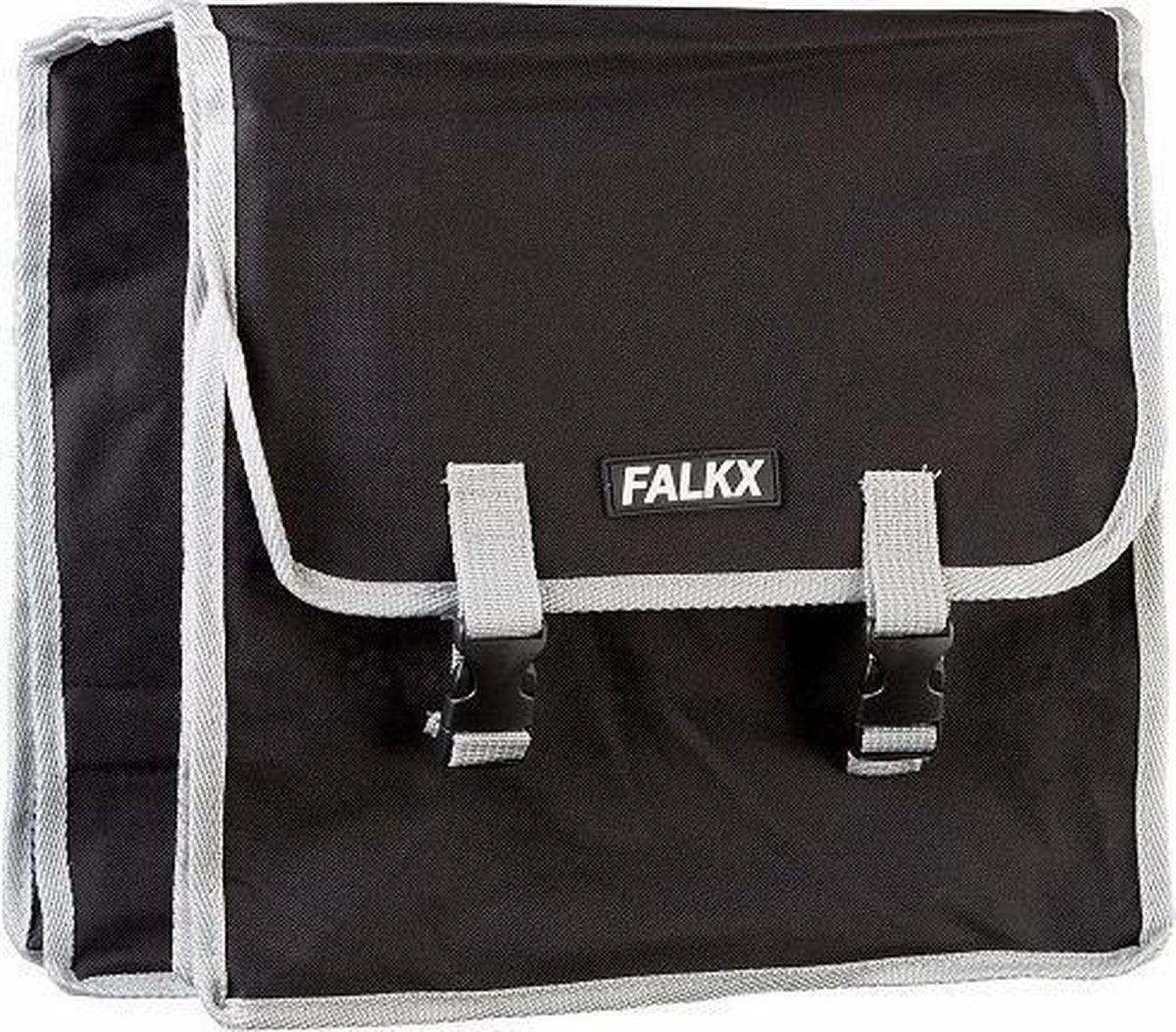 Falkx Dubbele Fietstas 33 X 33 X 13 Cm Zwart Grijs
