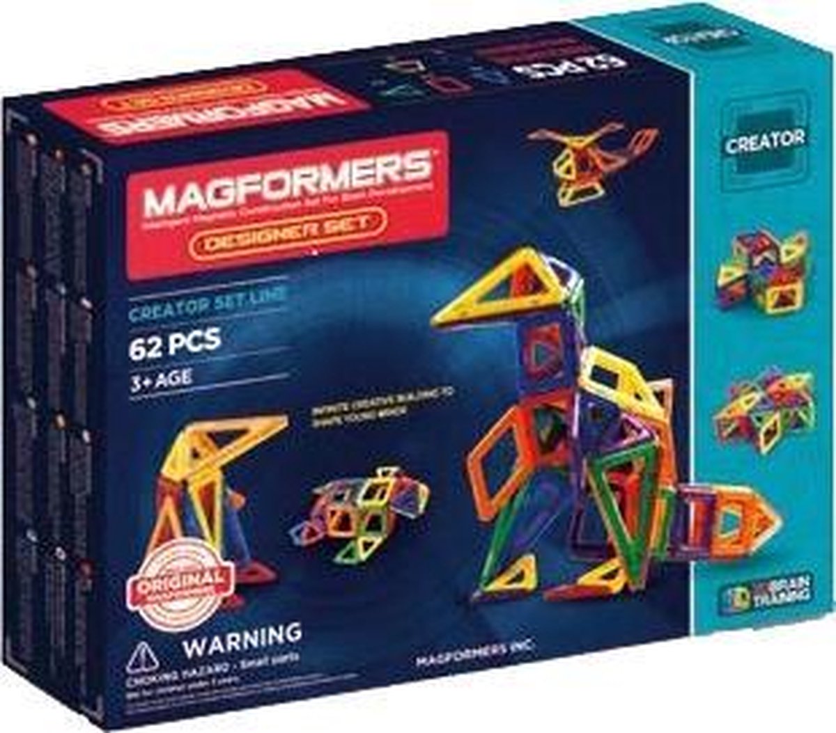 Magformers Designer Set - 62 Onderdelen - Magnetisch speelgoed